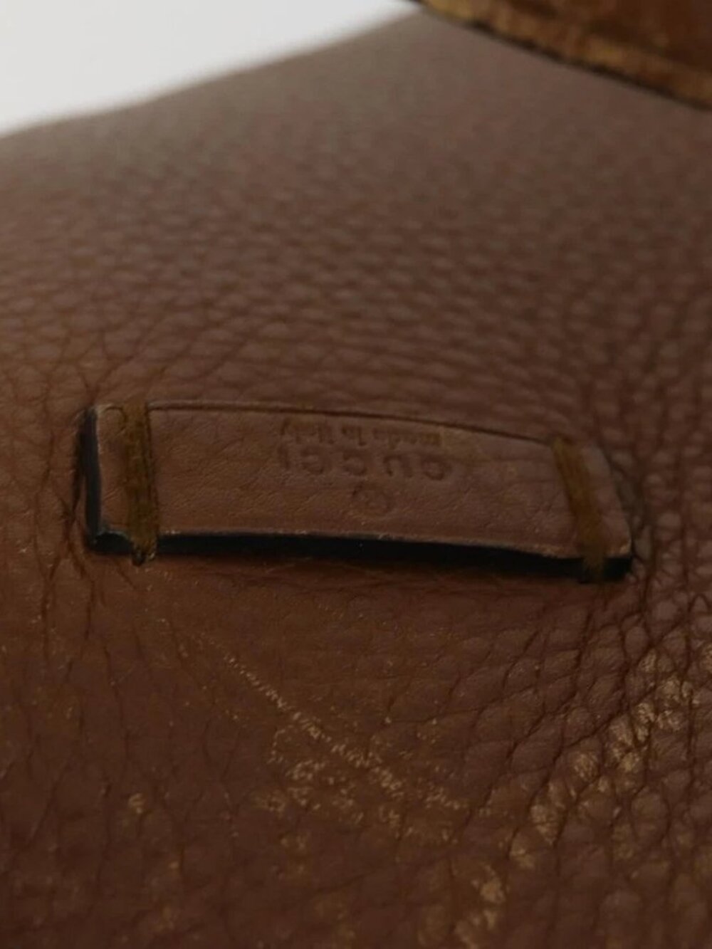 GUCCI Tote Bag Leather Brown Silver Auth - Picture 6 of 16